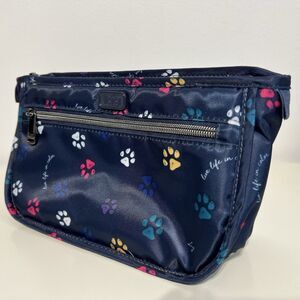 Lug Parasail Cosmetic Travel Case Navy Blue Paw Prints